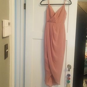 Blush bridesmaid dress